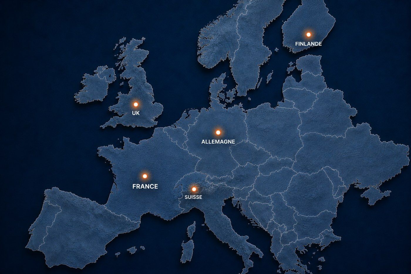 Carte des interventions Com-Training en France et en Europe